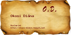 Okosi Diána névjegykártya